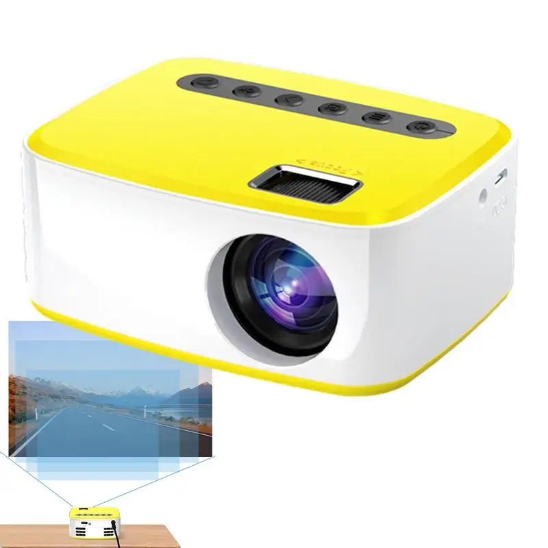 

Portable Projector For Home Theater 1080P Supported Movie Projector For Outdoor Use Compatible With Phone Laptop