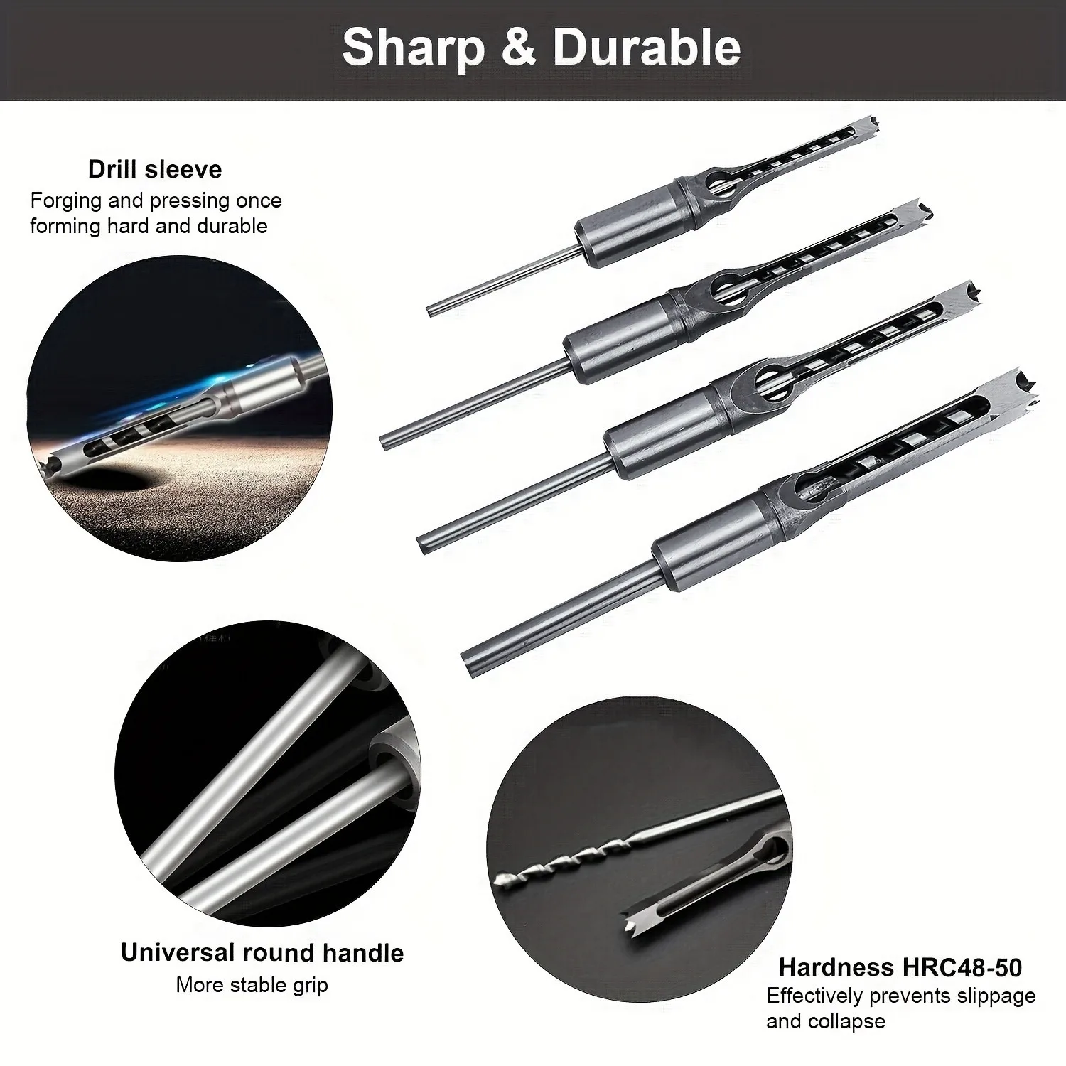 Набор сверл для квадратных отверстий из быстрорежущей стали 6-12 мм