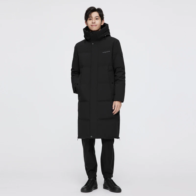 BOSIDENG X-long мужской пуховик с капюшоном утепленные пуховики градиентные синие B20145117