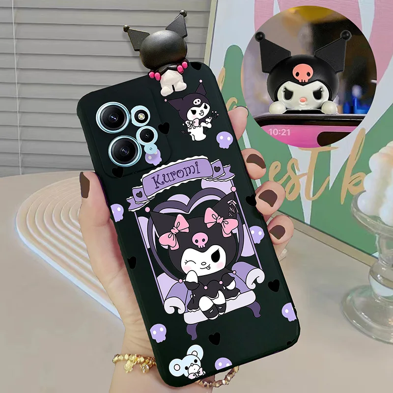 Милый чехол из ТПУ с 3D рисунком Kuromi для Realme C53 C25 C21 C21Y C25Y C20 C51 C12 C15 C30 Note 50 C55 C33 C35 C67 C31