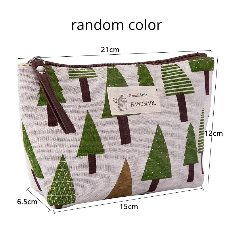 Модная Корейская Цветочная косметичка на молнии косметички Женский кошелек