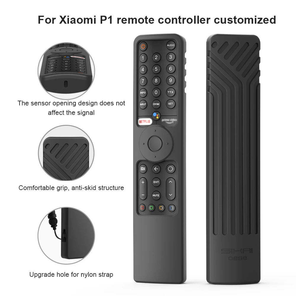 

RYRA Silicone Remote Control Protective Sleeve For XIAOMI MI TV P1/P1E/Q1/Q1E Drop-resistant Shock-absorbing Protective Cover