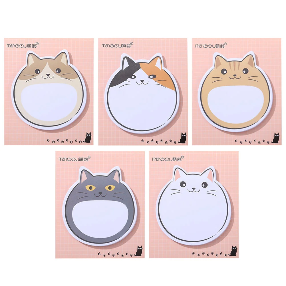 

5 Books Note Pads Tearable Paper Memo Supply Useful Sticker School Self-adhesive Office Multi-function Stickers