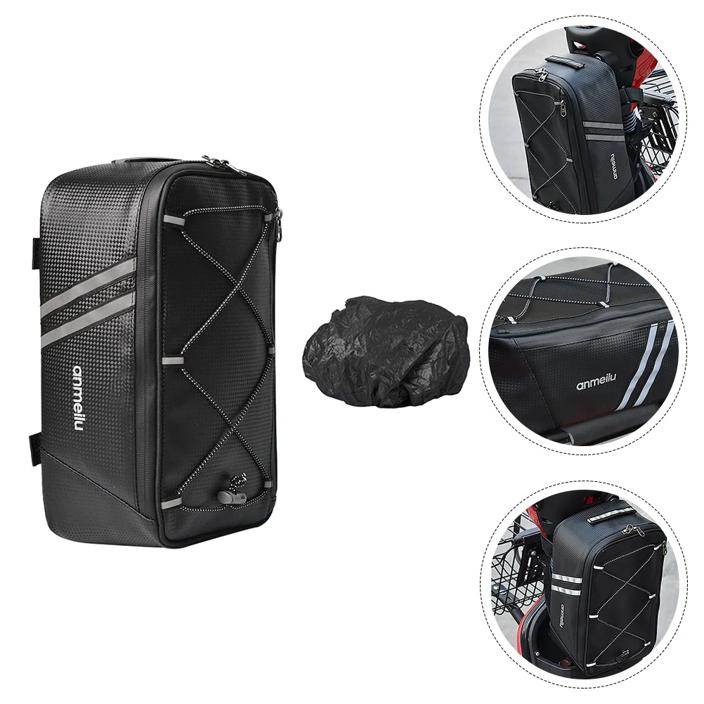 

1pc Useful Multi-spaced Large Capacity Rear Pouch Storage Bag Tail Bag for Bike Accessories Electric Bike Equipment