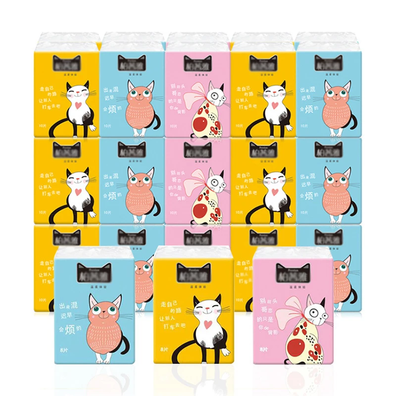 Portable Small Package Paper Towel Napkin Paper Wood Pulp Handkerchief Paper