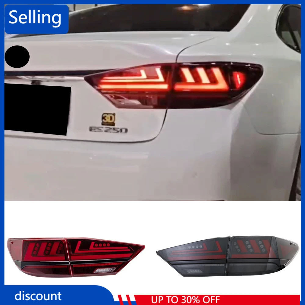

Задние фонари для Lexus ES Es200, Es350, Es260, Es300h, 2013, 2014, 2015, 2016 светодиодный подсветильник ка, динамический сигнал поворота, стоп-сигнал, 1 пара