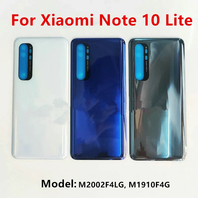 Задняя крышка батарейного отсека Note 10 Lite для Xiaomi Mi задний корпус стеклянный чехол
