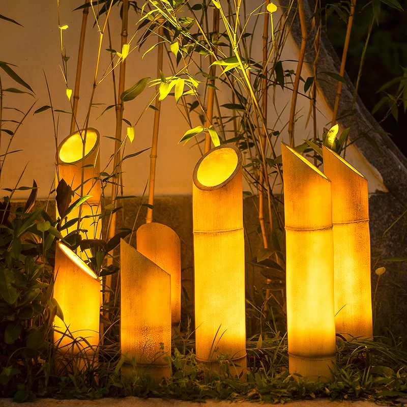 LED solar energy imitation creative lighting bamboo outdoor waterproof garden garden garden square decorative landscape lights enlarge