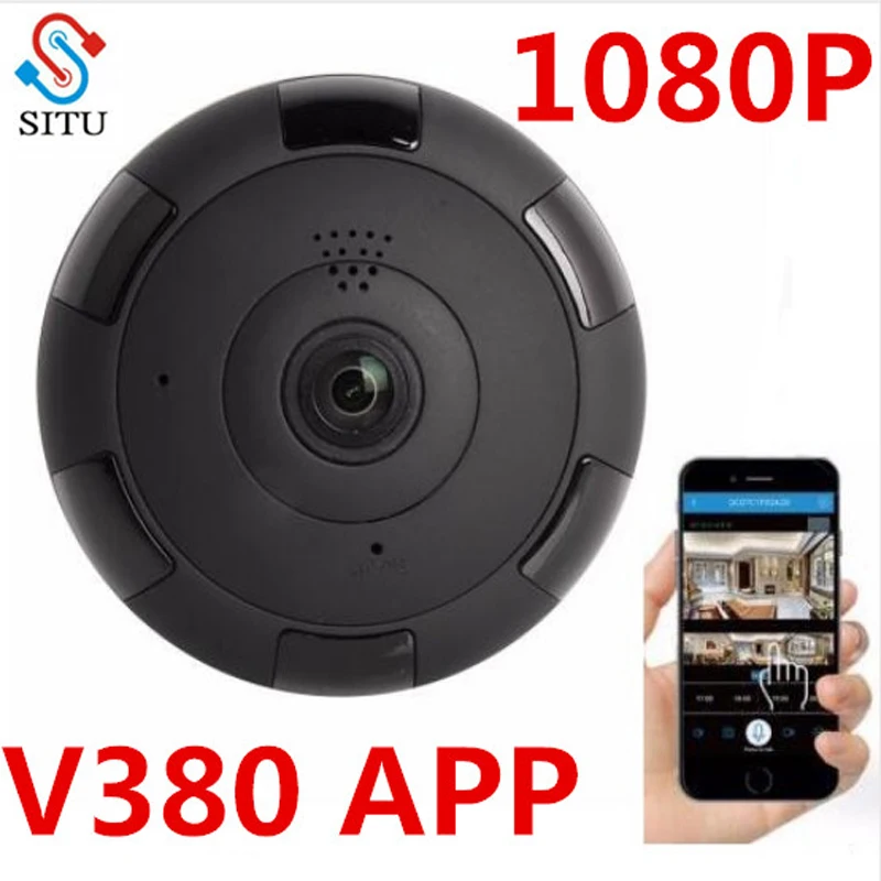 

V380 HD 1080P VR WIFI IP Camera 2.0MP,Support Max 64GB TF Card,P2P,Two-Way Audio IR 360 Degree IP CAM WI-FI P2P Alarm 1 ord