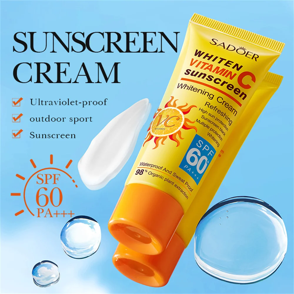 

Vitamin C Sunscreen And Whitening Cream Isolation Hydrating Anti Sweat Moisturizing Refreshing And Non Greasy Repair Soothe