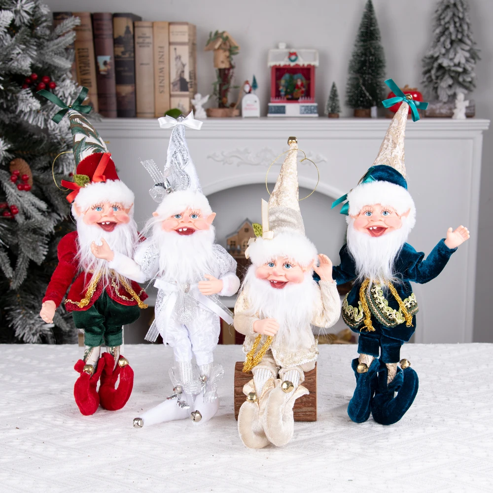 2024 рождественские каникулы разноцветные милые куклы-эльфы с улыбкой для