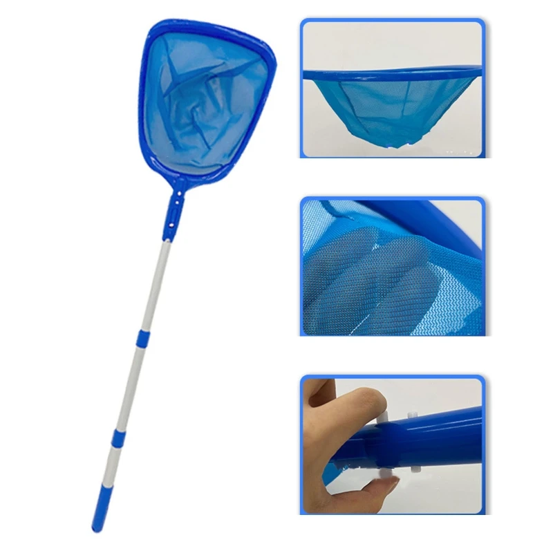 

Pool Skimmer Net Telescopic Pole Leaf Skimmer Mesh Rake Net for Spa Pond Swimming Pool Fast Cleaning of Fine Debris