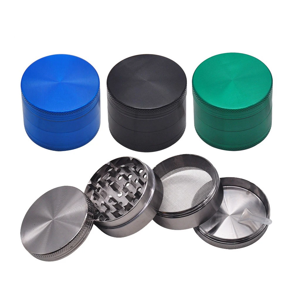 

63mm Zinc Alloy Herb Grinder 4-layers Tobacco Crusher Manual Durable Spice Mills Smoking Accessories for Smoker Holiday Gifts