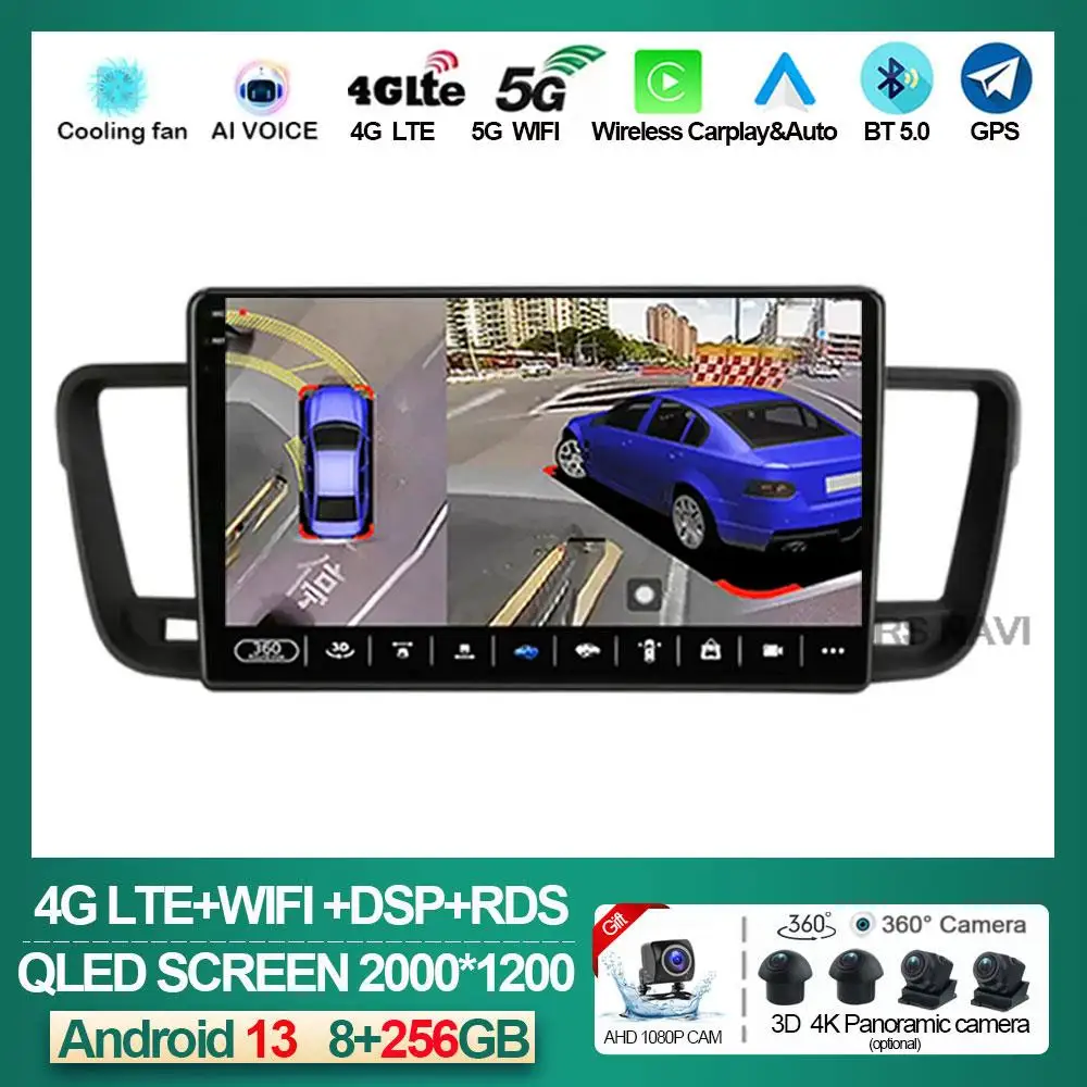 

9-дюймовый Android 13 автомобильный радиоприемник для Peugeot 508, 2011 - 2018 2K мультимедийный плеер с 4G Carplay и 2Din GPS-навигацией.