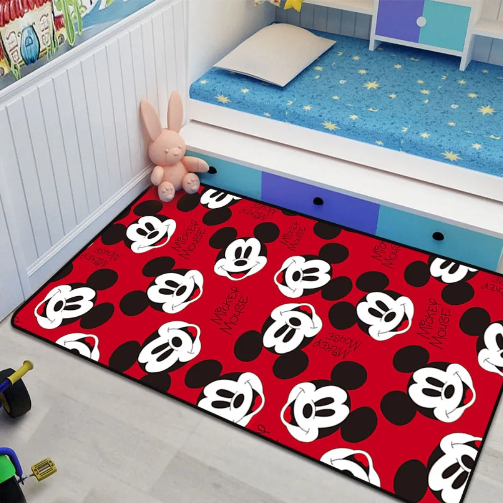 

Disney Mickey Minnie Baby Play Mat Bedroom Bedside Carpets Crawling Game Mat Non-slip Bathroom Rugs Floor Mats Home Decor