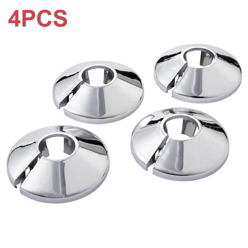 

4pc 15mm Chrome Colour Silver Electroplate Radiator Pipe Collars Cover Floor For Angle Valves Heating Radiators Parts
