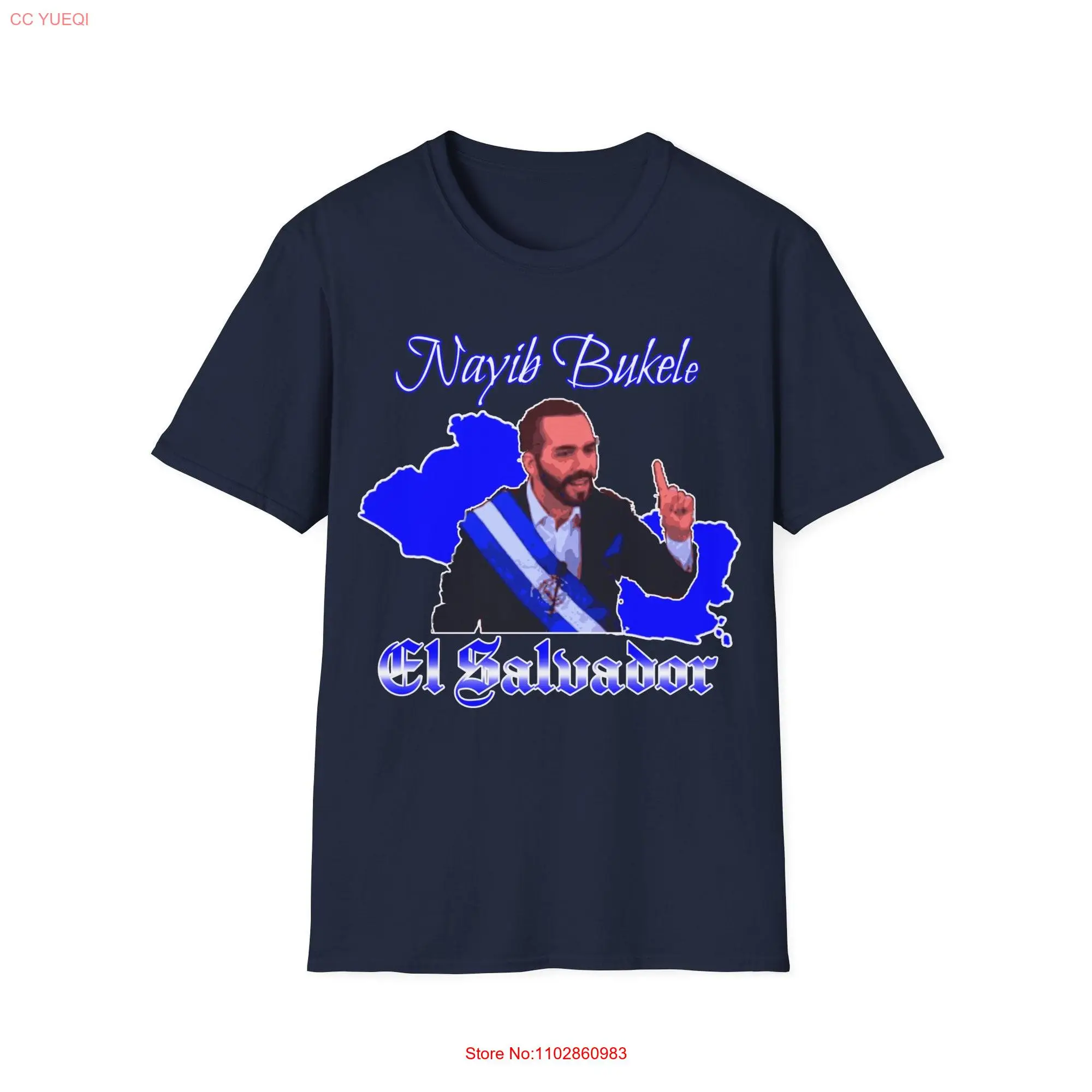 Футболка с длинным или коротким рукавом Nayib Bukele El Сальвадор