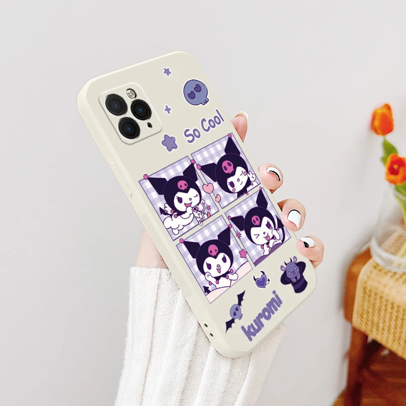 

Kuromi Melody CASE For IPhone 11 12 7 8P X XR XS XS MAX 11 12 pro 13 Pro max 13 Pro Max 2022 NEW Cartoon Soft Shell Phone Case