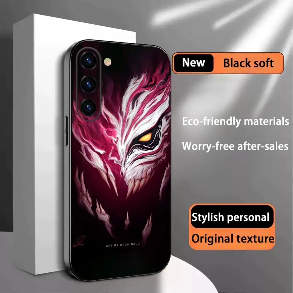 Фото Классический чехол для телефона с аниме-постером Hot Blood Bleach для Samsung Galaxy S26 S25 S24 S23 S22 S21 Plus Ultra Note20, мягкий, черный №1