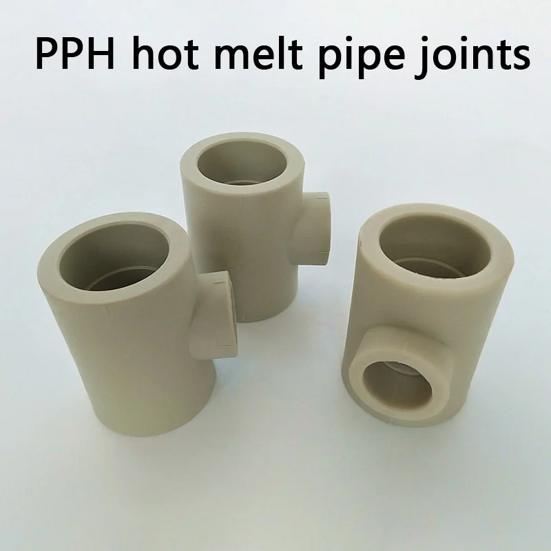 

PPH hot melt pipe joints Water Supply Pipe Fittings Equal Tee Connectors Plastic Joint Irrigation Water Parts 1 Pcs