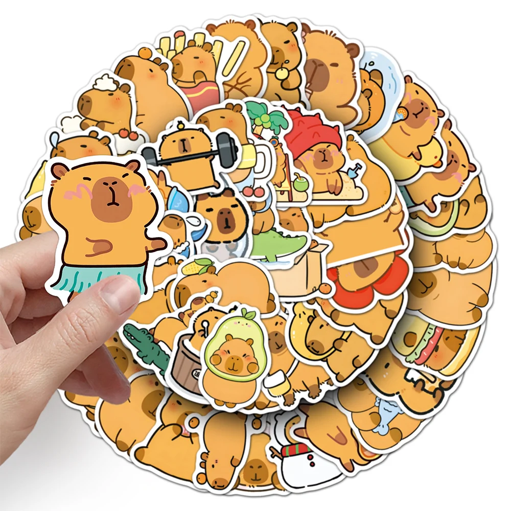 10/30/50/100 шт. Кавайные животные Капибара Граффити Наклейки Милые забавные