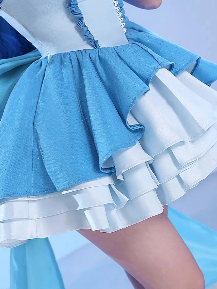 Русалка Melody Pichi Pitch Hanon Hosho Косплей Костюм для девочек Прекрасное синее платье