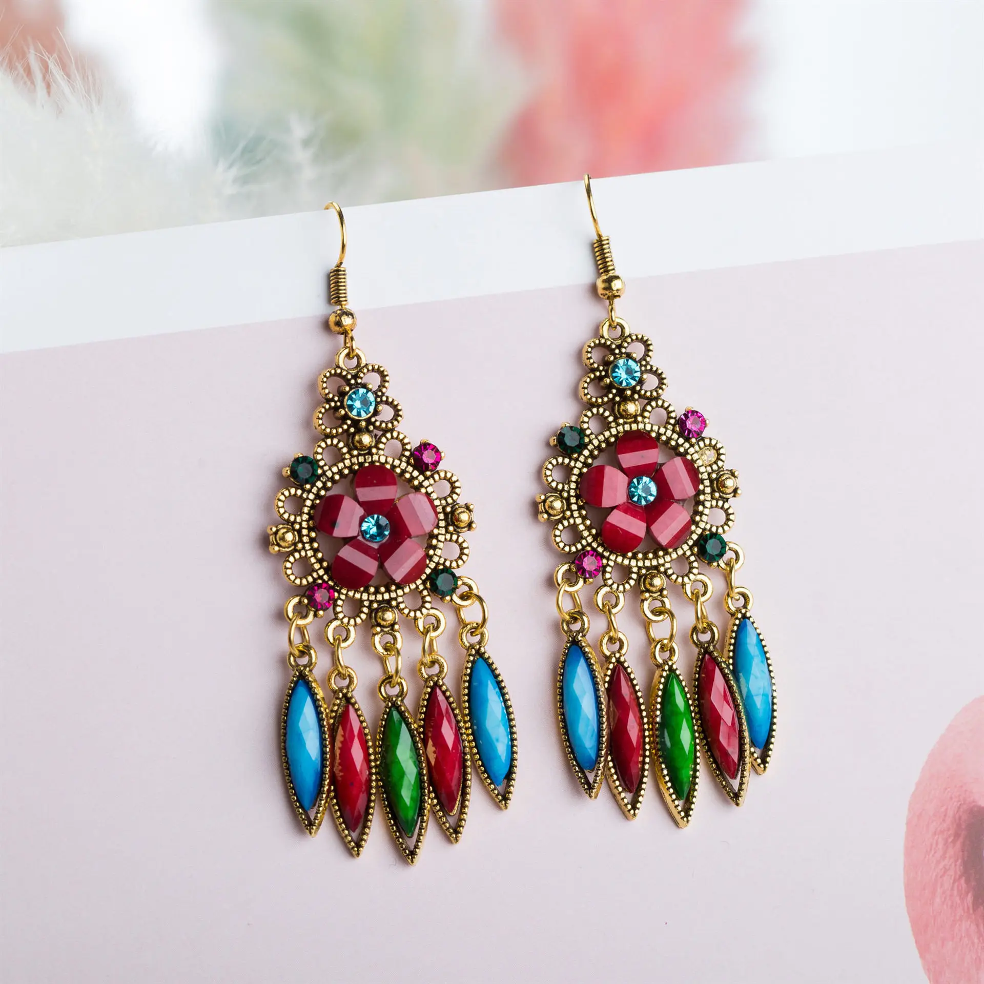 

Длинные ретро серьги в этническом стиле богемные 2022 новые модные серьги-капли