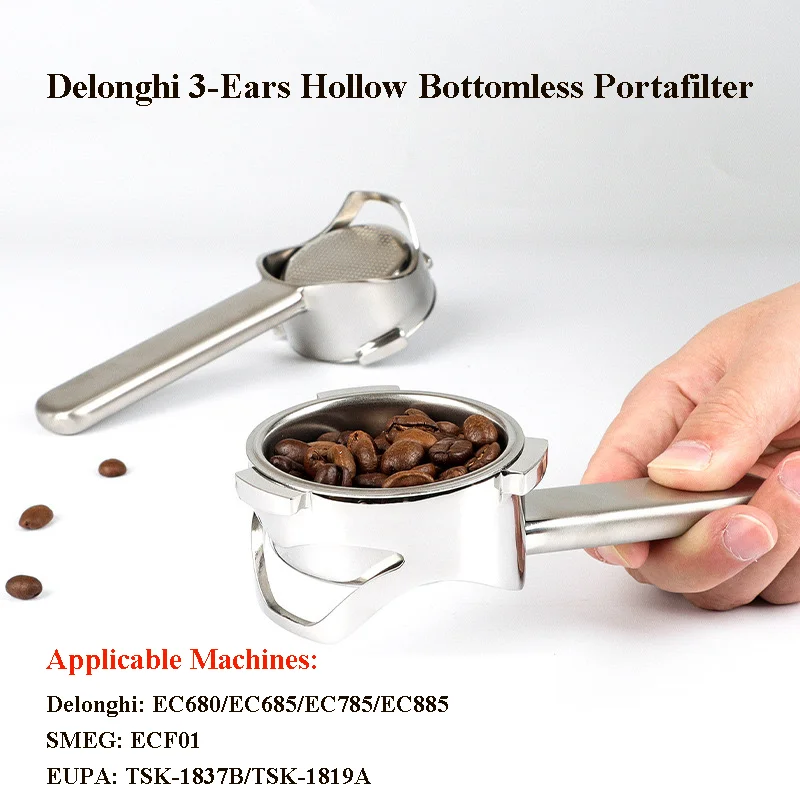 51 мм 3-ушной полый бесдничный портативный держатель для Delonghi EC680/EC685/EC785/EC885 ручка
