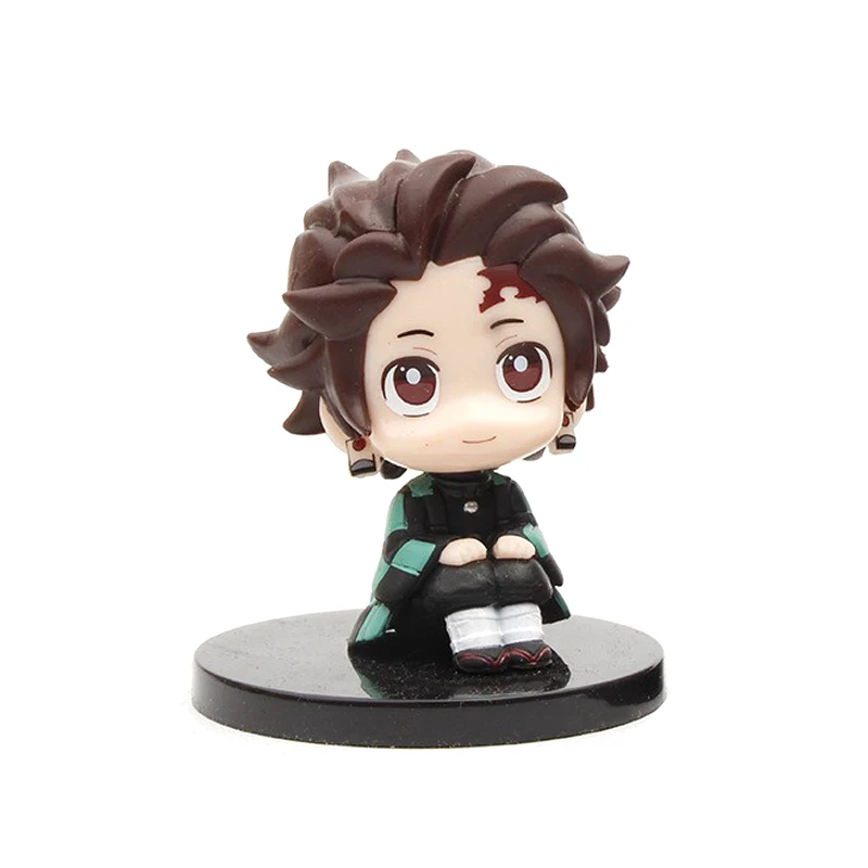 Фото Аниме Фигурка 7 см, рассекающий демонов, Nezuko Tanjirou Zenitsu Inosuke Kyoujurou Kanawo Kawaii, игрушка Q, фигурка Nendoroid из ПВХ, подарки №2
