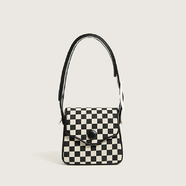 

Checkerboard Underarm Bag Handheld Shoulder Crossbody Bag