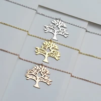 viking sword custom tree of life 1 6 name necklace personalized stainless steel nameplate women family jewelry christmas gift