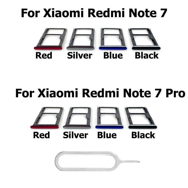 

Sim Card Tray Slot Holder Connector For Xiaomi Redmi Note 7 Pro Repair Parts