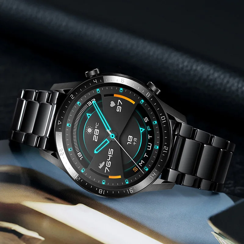 Adapting GT2Pro/GT 3/ Honor Magic2 White Men And Women Ceramic Watch Band 20/22mm