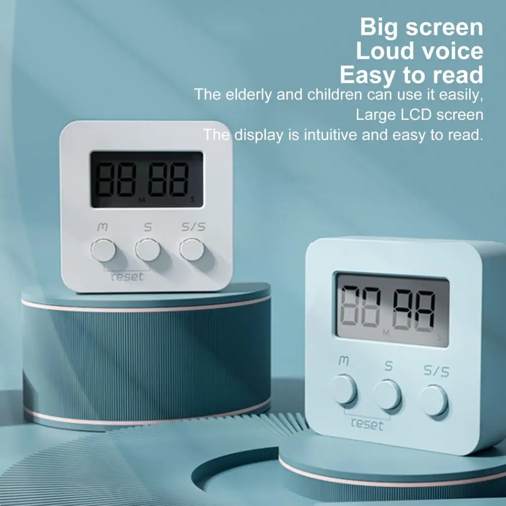 

Digital Timer Practical ABS Easy Read Sound Reminder Alarm Timer for Bedroom Study Timer Alarm Timer