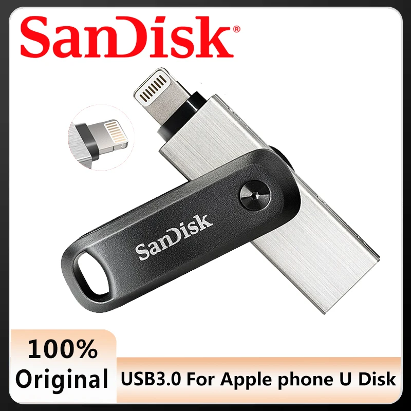 

Sandisk Flash Drive OTG USB 3.0 U Disk For iPhone x/8/7/6/ & iPad SDIX60N iXpand Lightning to Metal Pen Drive Stick 128GB 256GB