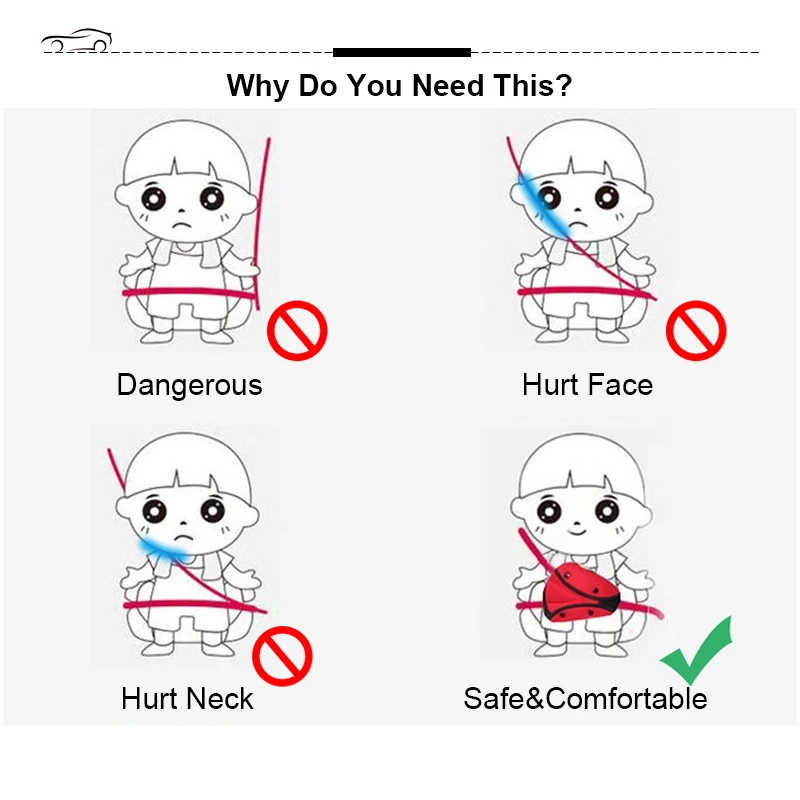 Фиксатор для детского ремня безопасности защитный шейный ремень Renault Koleos Megane Scenic