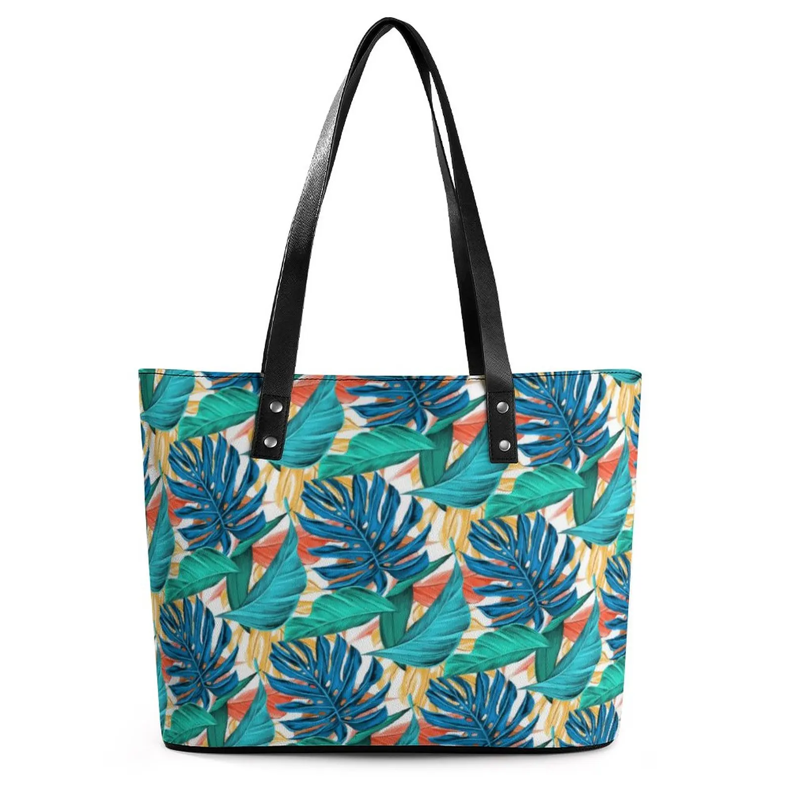 

Экзотические сумки с тропическими листьями, красочная дорожная сумка-тоут из травы, женская сумка на плечо Y2k, дизайнерские сумки для покупо...