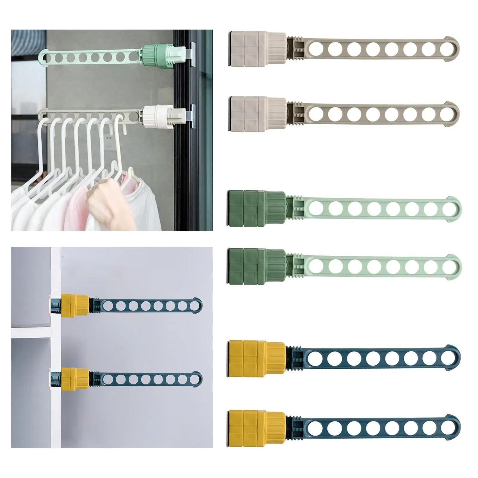 

8 Holes Hanging Drying Saving Window Hanging Hanger Rail Drying