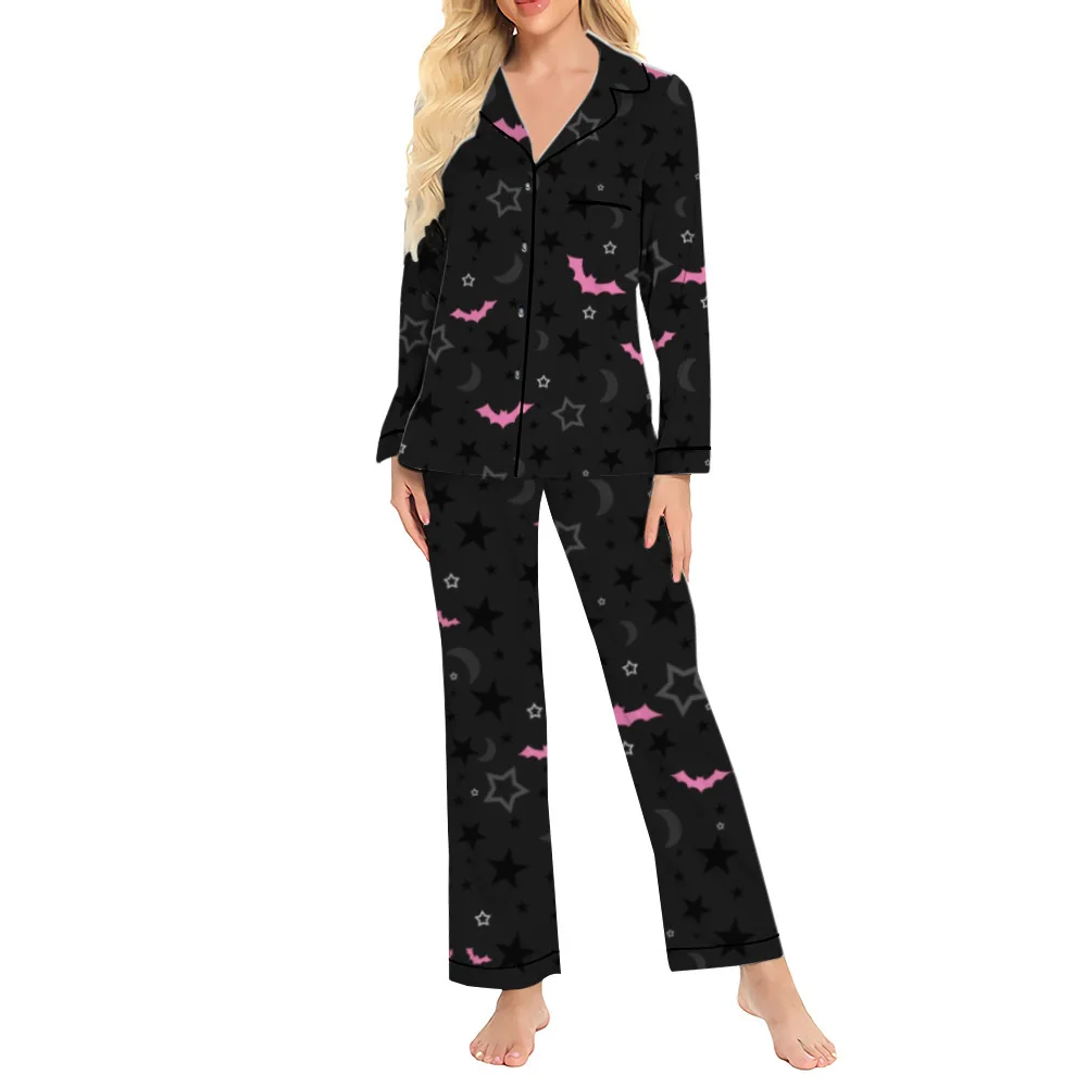 Wansheng Осенняя новая Пижама с перекрестными краями кубинский воротник длинным