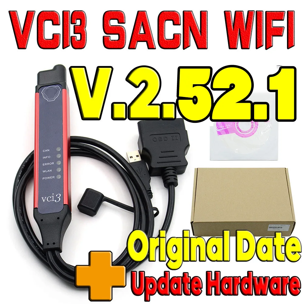 2022 New VCI3 V2.52.1 Quality A+ Large Cable SDP3 VCI3 Scanner WIFI 2.50.4 for Wireless VCI-3 Truck Diagnosis  Instead VCI2 OBD2