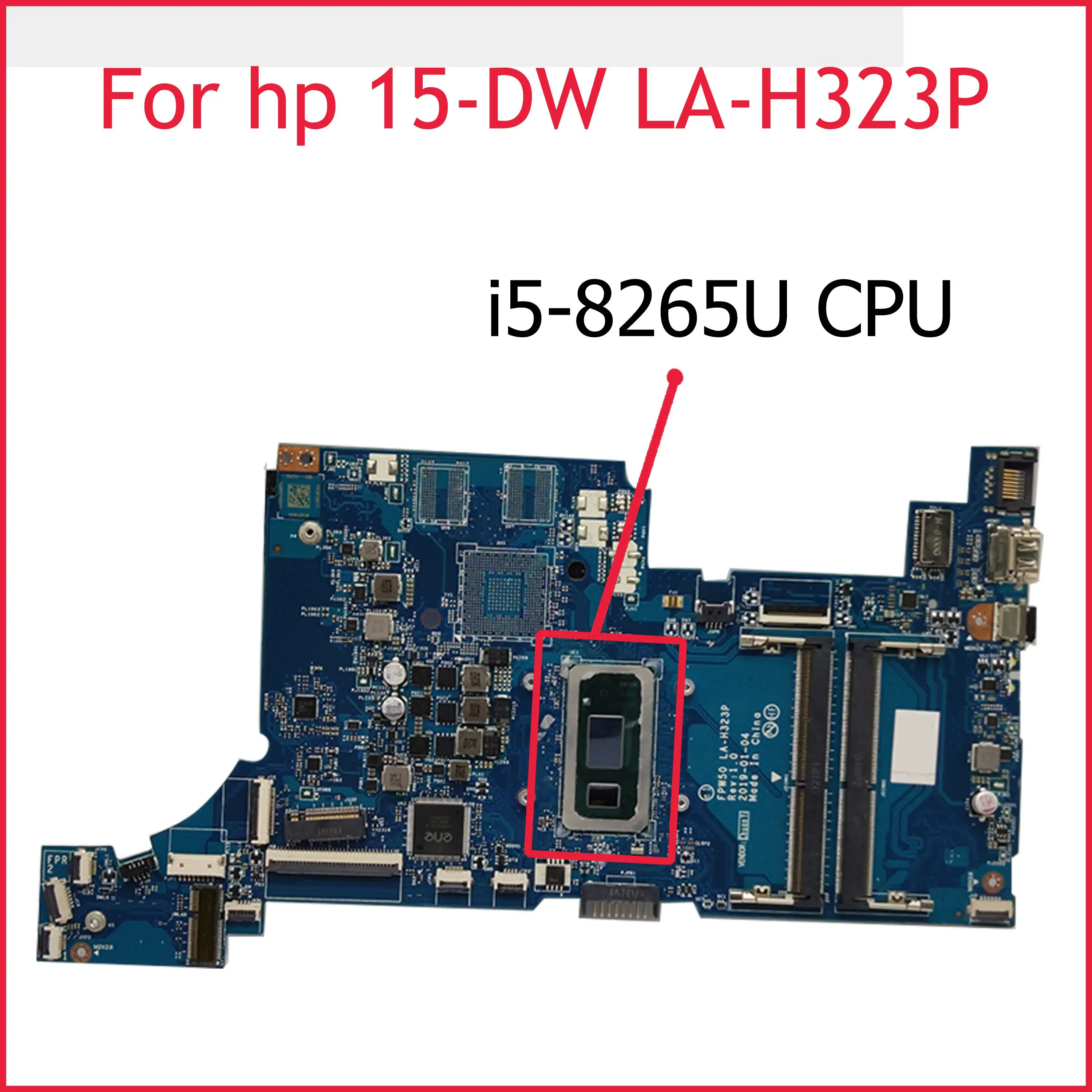 

For HP 15-DW 15S-DU Laptop Motherboard With i5-8265U DDR4 L51986-001 L51986-601 FPW50 LA-H323P Mainboard 100% Fully Tested