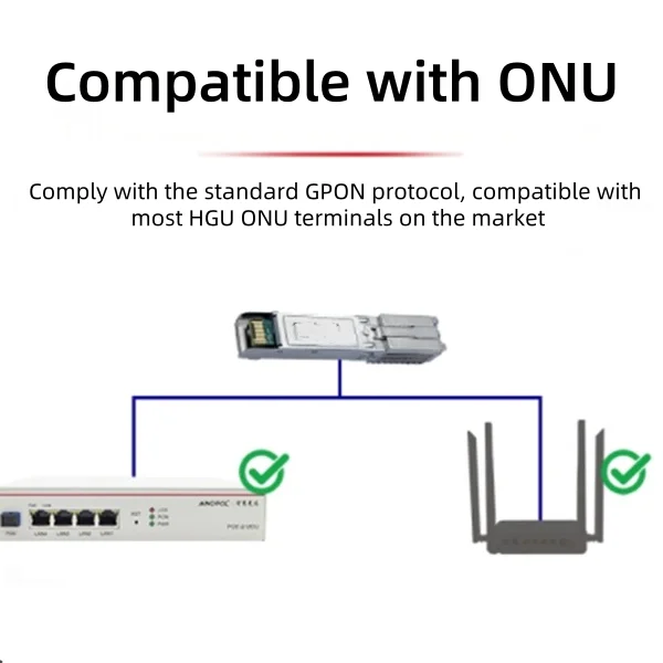 Фото MINI GPON OLT Stick Модуль VOLT SFP1.25G/2,5G Оптический модуль OLTplug-and-play Один модуль Оптический модуль OLT SFP Поддержка 16/32onus №5
