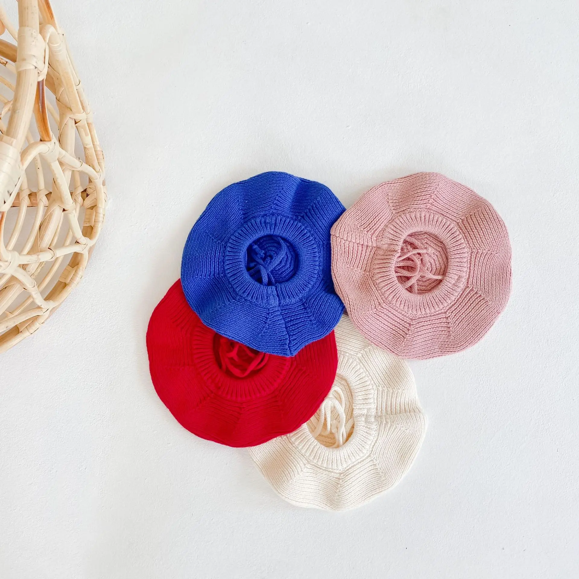 

RiniKinda Fashion Baby Knitted Beret Hat Solid Children's Warm Hats Autumn Winter Cap For Girls Kids Bonnet Accessories