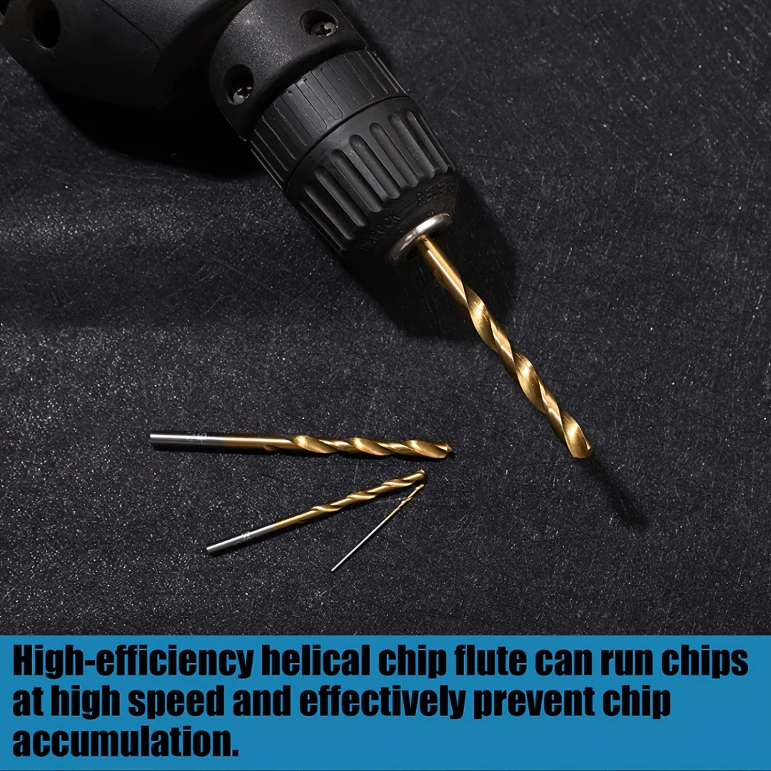 Набор сверл M35 комплект из 19 насадок с круглыми кобальтовыми и прямыми ручками 1-10