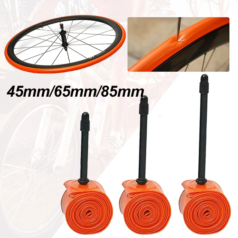 

New Ultralight Bicycle TPU Tire Mini Portable Road Bike Inner Tube 700C 45/65/85mm Length Valve Lightweight Bicycle Accessories