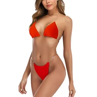 swimwear women new transparent straps sexy bikini set backless swimsuit brazilian bikinis bathing suit female beachwear summer