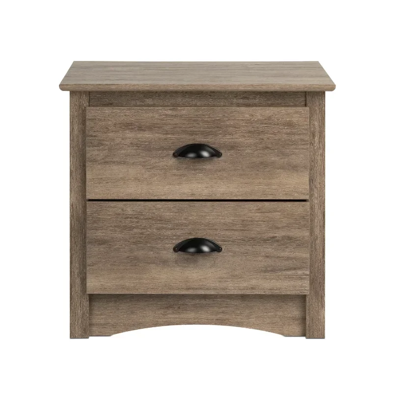 

Prepac Salt Spring Coastal Bedroom Night Stand, 2-Drawer, Drifted Gray