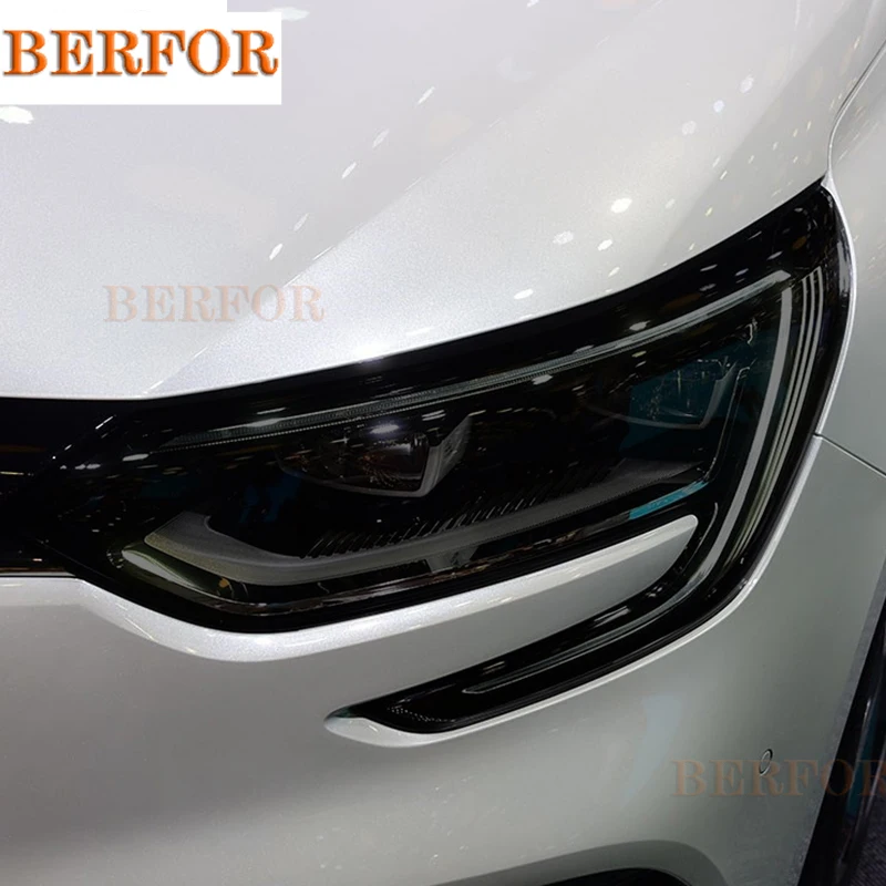 Защитная пленка для автомобильных фар Renault Megane 4 2017 г. дымчатый черный оттенок