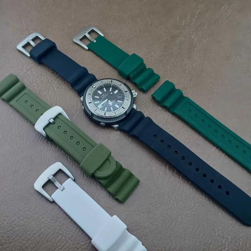 Ремешок для часов из фторкаучука 22 мм подходит Monster силиконовый ремешок с плоской