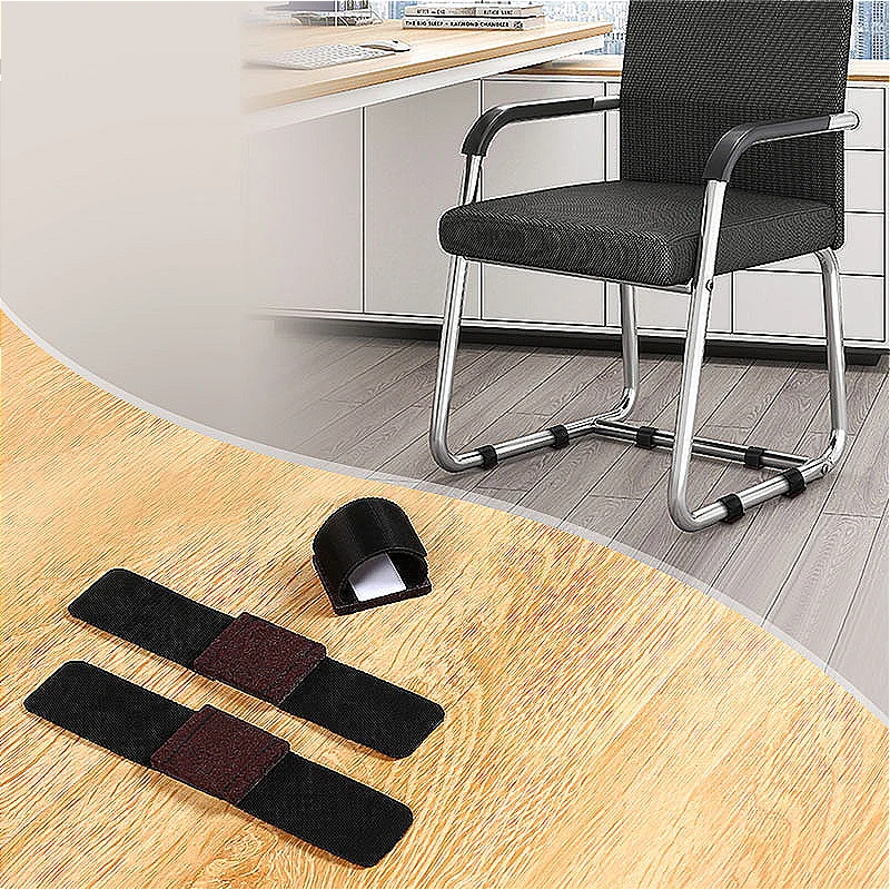 

Furniture Leg Felt Pads Covers for Office Chairs - Non-Slip Chair Feet Wrap Pads Protectors with Hook and Loop Fasteners